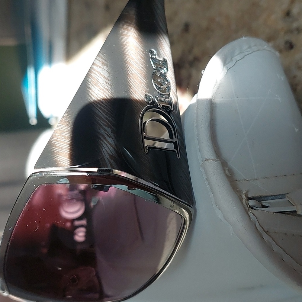 Dior Sunglasses with Purple and Silver Accents Excellent Condition As NEW.